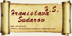 Hranislava Sudarov vizit kartica